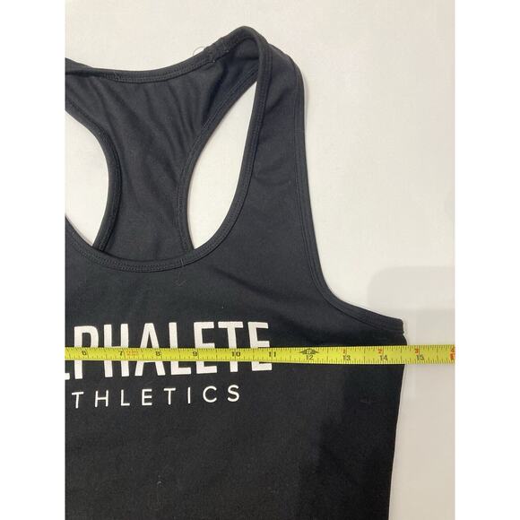 Alphalete Womens Solid Black Logo Print Athletic Tank Top Size M - Picture 3 of 4